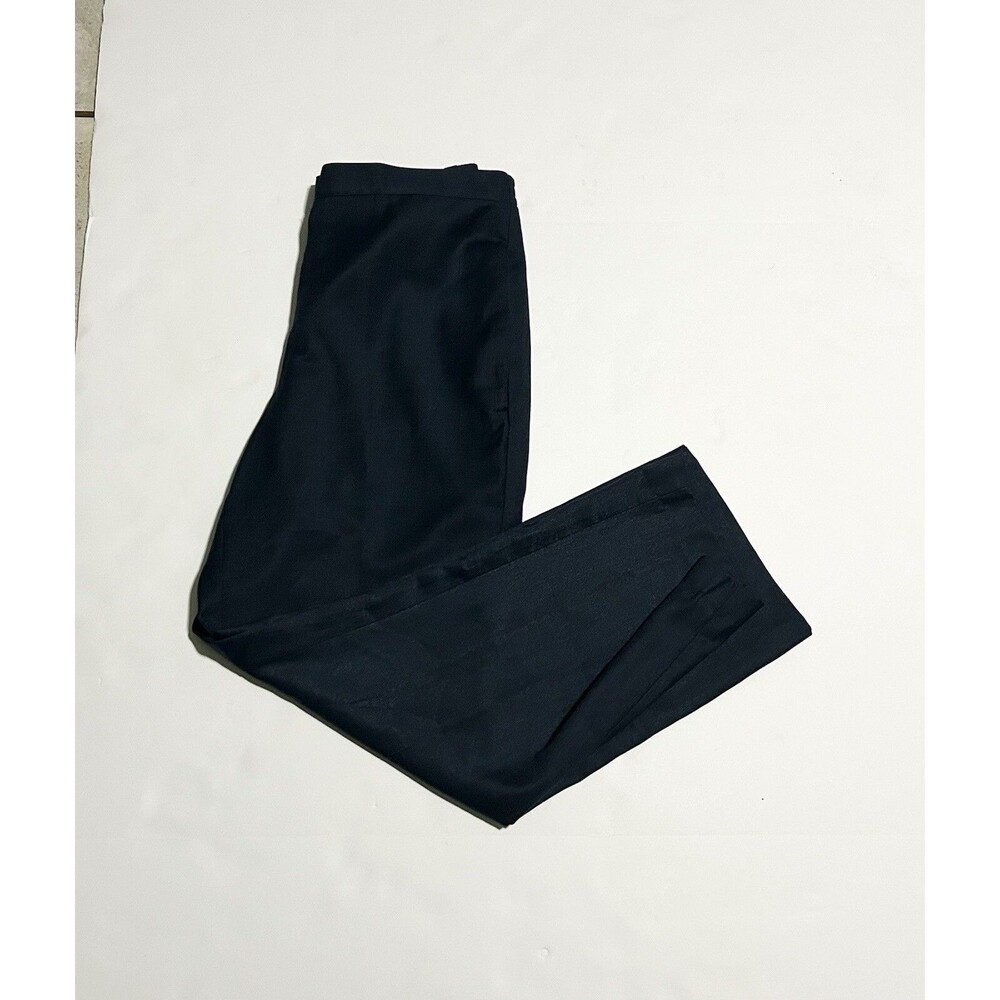 Alfred Dunner Navy Blue Pull-On Pants Size 12 Elastic Waist Polyester Blend